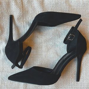 Suede Pointed Toe Stilettos | size 10